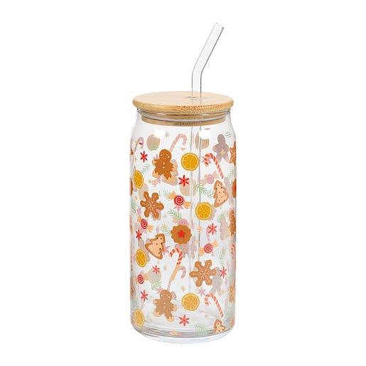 Verre et paille matin de Noël 590 ml VERTUO