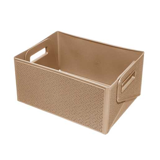 Bac de rangement pliable beige 11 L