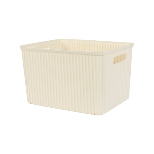 Bac de rangement en plastique crème 18 L