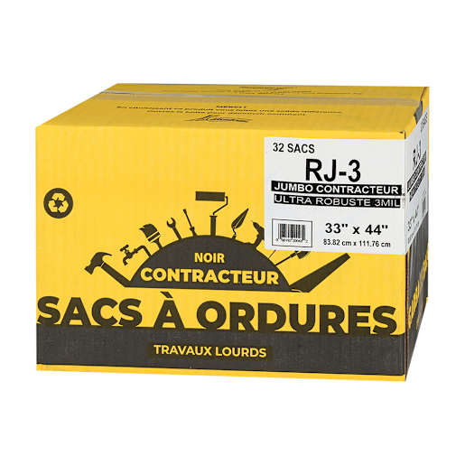 Black Contractor Trash Bags 159 L Pkg/32