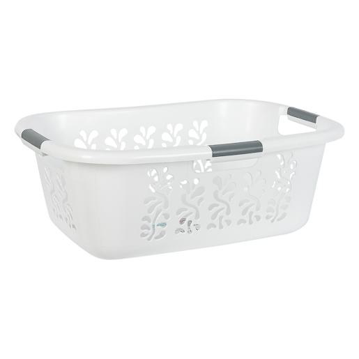 Panier à linge en plastique blanc 44 L