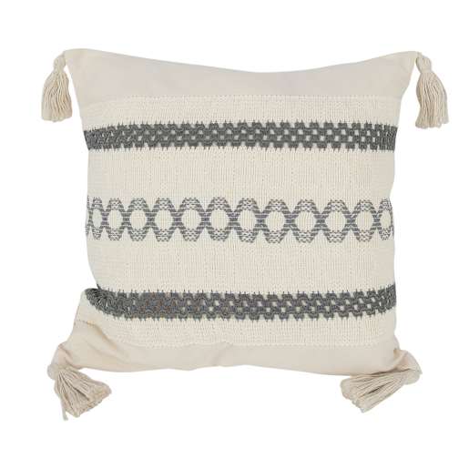 Coussin Hampton gris 17 3/4 po x 17 3/4 po ASTELLA