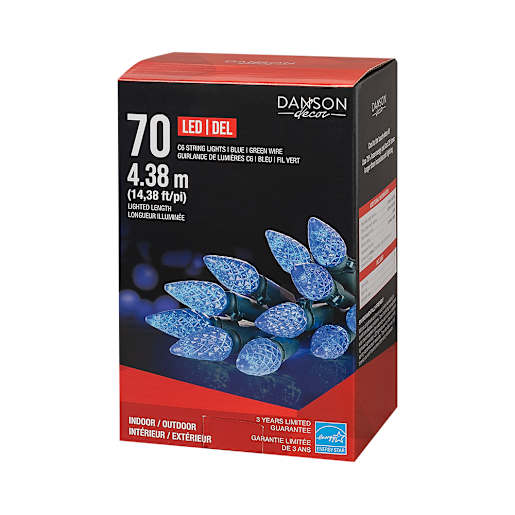 Jeu de 70 lumières DEL C6 Bleu