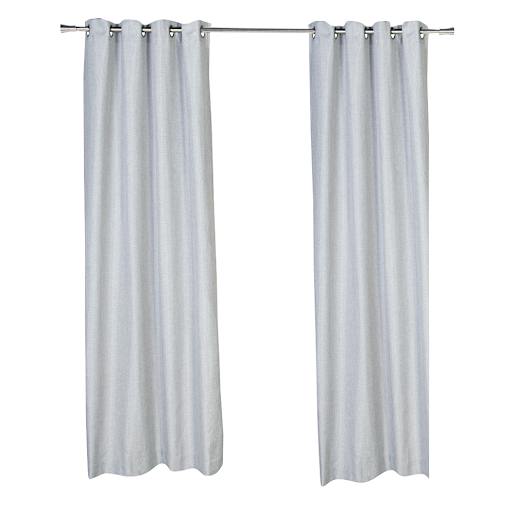 VERTUO Semi-Opaque Grommet Curtains Grey 54 in. x 84 in. Pkg/2