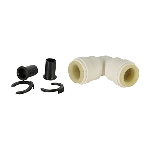 Coude en polypropylène 1/2 po QC