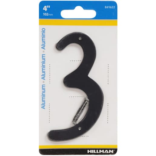 Number 3 Aluminum Black 4 in.