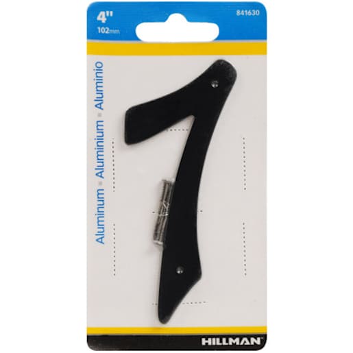 Number 7 Aluminum Black 4 in.