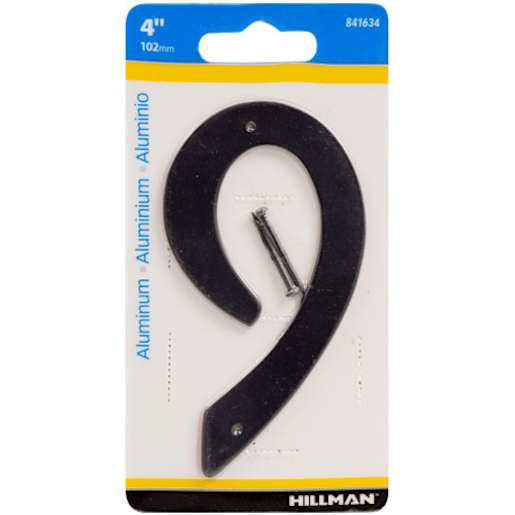 Number 9 Aluminum Black 4 in.