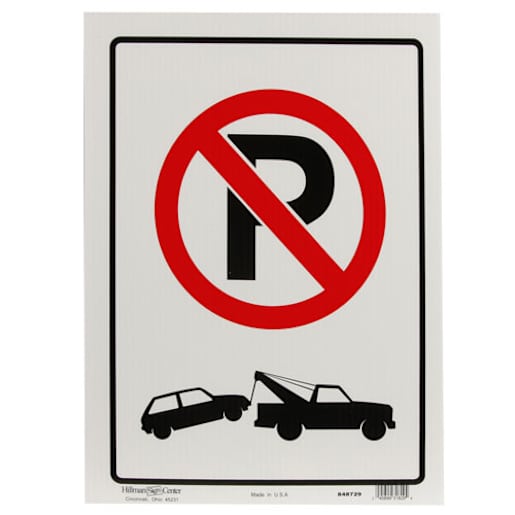 No Parking Sign 12 in. x 16 in.