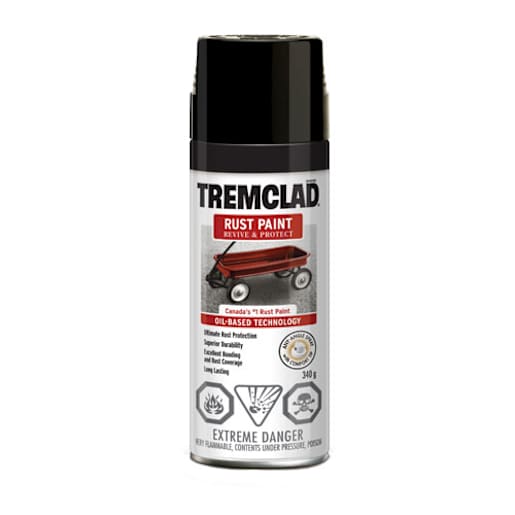 Tremclad Anti-Rust Black Semi-Gloss Paint - 340 g
