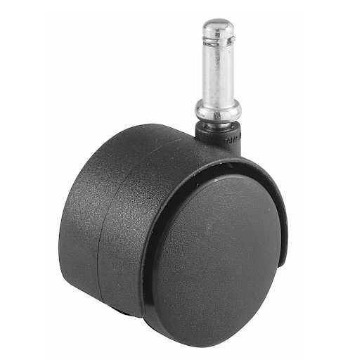 Roulette pivotante pour meubles 2 1/2 po (Surfaces dures)