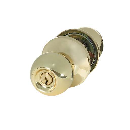 Keyed Entry Door Knob Brass