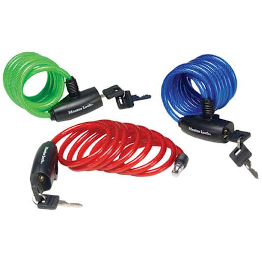 Set of 3 Identical Bike Key Padlocks 6 ft.