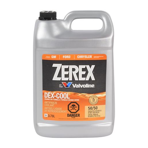 Antigel à radiateur prédilué Zerex Dex-Cool orange 3,78 L
