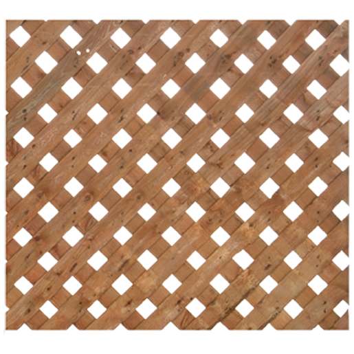 Brown Treated Wood Privacy Plus Lattice 4 ft. x 8 ft.