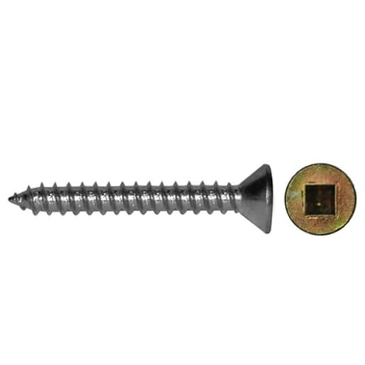 Stainless Steel Flat Head Metal Screws 1 1/2 in. n° 8 Pkg/100