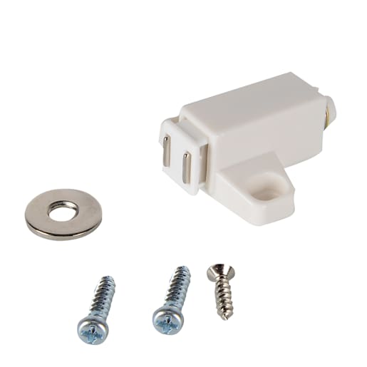 Plastic Single Automatic  Magnetic Latch White