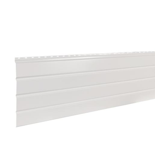 White Aluminum Plain Soffit 16 in. x 12 ft. Heavy gauge