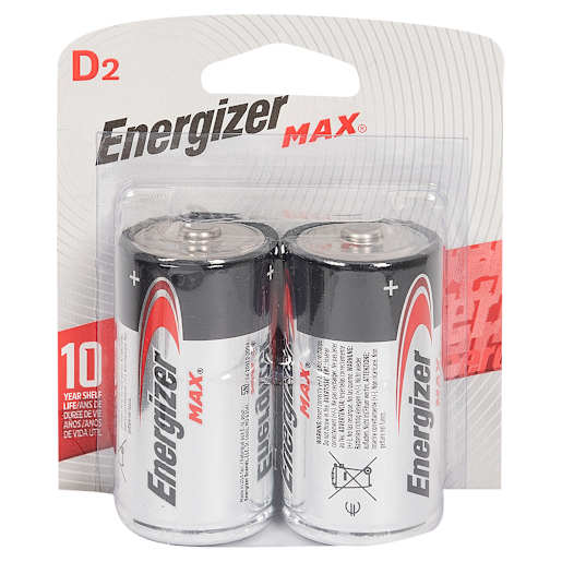 Piles Energizer Max +Power Seal D Pqt/2