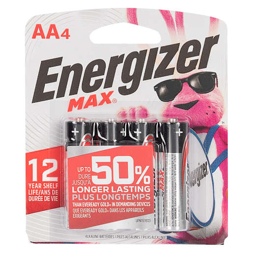 Energizer Max+ Power Seal AA Batteries Pkg/4