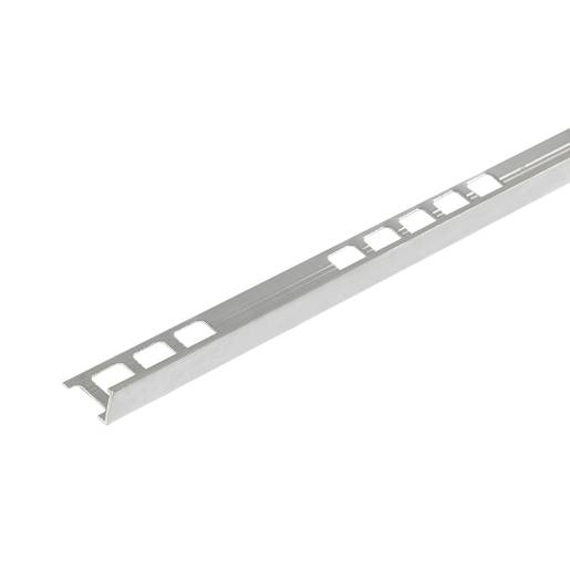 Silver L-Shaped Ceramic Floor Edging8 mm x 8 ft.