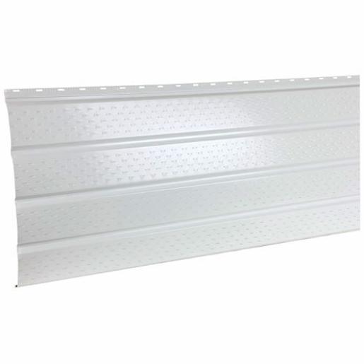 White Aluminum Ventilated Soffit 16 in. x 12 ft. Standard Gauge