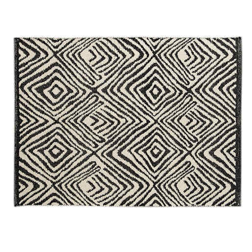 VERTUO Bamako Cotton Interior Rug 3 ft. x 4 ft. Black et Natural