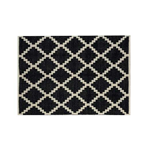 VERTUO Jacquard Cotton Interior Rug 3 ft. x 4 ft. Black and White