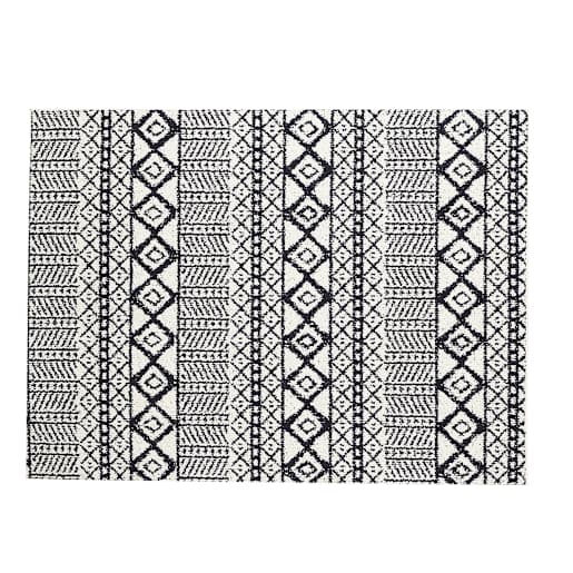 Yali Interior Rug Tribal 3 ft. x 4 ft. Ivory and Black