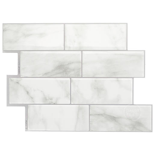 SMART TILES Metro Carrera Peel&Stick Tiles 11 9/16 in. x 8 3/8 in. Pkg/4