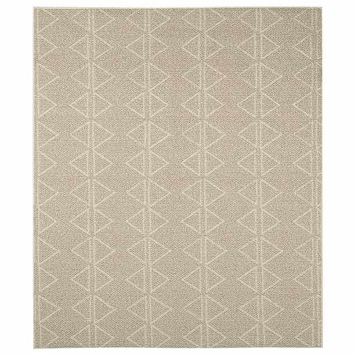 Tapis d'intérieur Vila triangles beige 5 pi x 6 pi