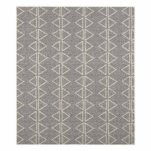 Vila Triangle Interior Rug 5 ft. x 6 ft. Grey Clay