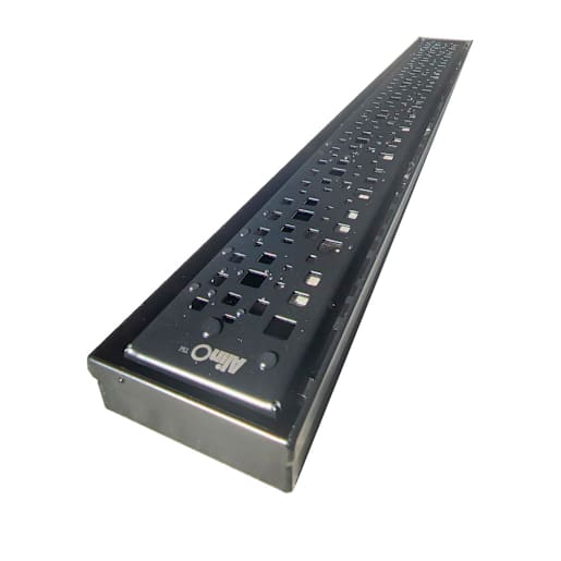 2-in-1 Linear Shower Drain 24 in. Black