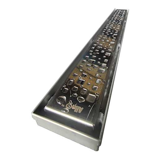 2-in-1 Linear Shower Drain 24 in. Nickel