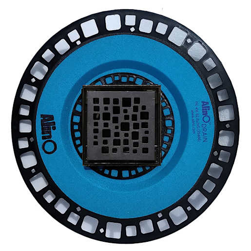 2-in-1 ABS Drain 4 in. x 4 in. Black