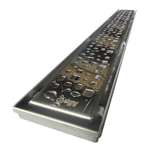 2-in-1 Linear Shower Drain 30 in. Nickel