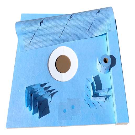 Shower kit for center drain 60 in. x 60 in.