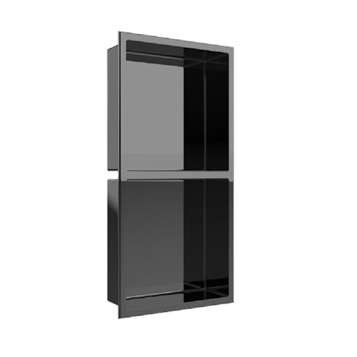 Niche acier inoxydable 12 po x 24 po noir