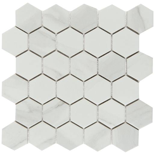 Mosaïque de porcelaine Bianco 10 5/8 po x 11 po VERTUO