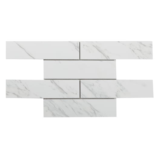 VERTUO Brico Carrara Porcelain Mosaic 9 7/8 in. x 19 1/8 in.