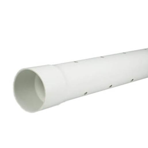 Tuyau de drainage PVC perforé 4 po x 10 pi