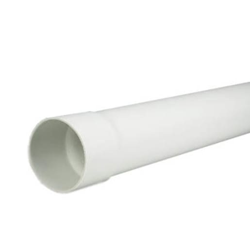 Tuyau de drainage PVC non perforé 4 po x 10 pi