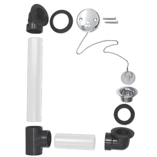Ensemble de renvoi pour baignoire sans tuyau 1 1/2 po