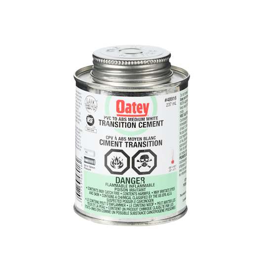 White ABS-PVC Transition Glue 236 ml