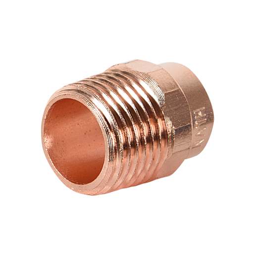 Adaptateur cuivre 1/2 po soudé x 1/2 po MPT