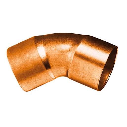 Coude 45° en cuivre 3/4 po FxF
