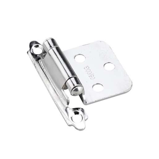 Self-Closing Surface Hinges Chrome Pkg/2