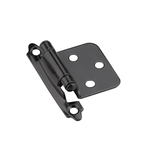 Self-Closing Surface Hinges Black Pkg/2