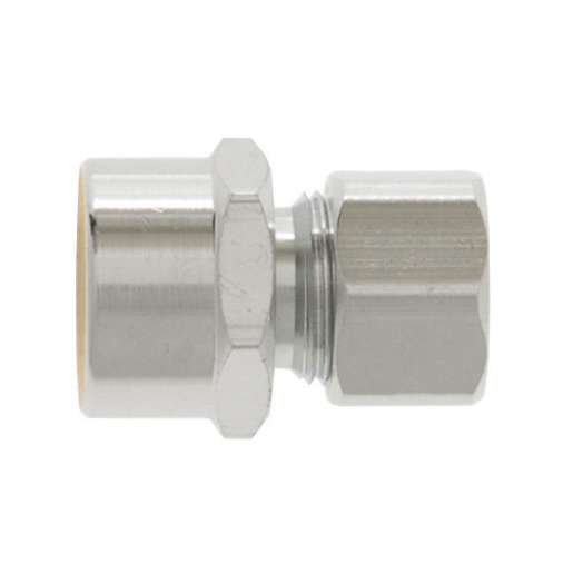 Straight Brass Coupling 1/2 in. welded x 3/8 in. comp