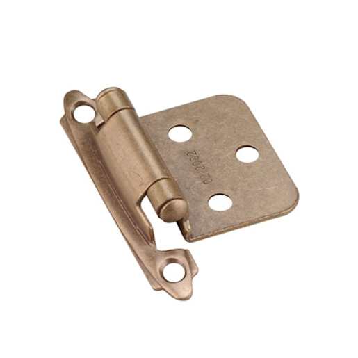 Self-Closing Surface Hinges Antique Brass Pkg/2